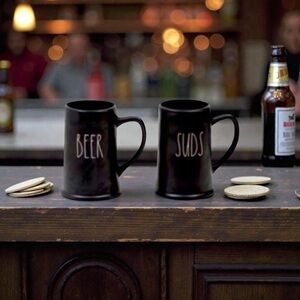 Rae Dunn Beer and Suds Mugs Set